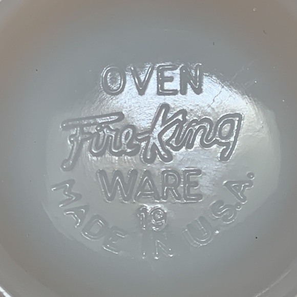 Vintage Fire King milk glass with gold trim creamer. See photos for details. - Picture 7 of 8